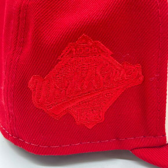 Atlanta Braves‎ 1995 World Series Hat Mens 7 1/8 Red New Era Baseball Cap - Picture 4 of 9